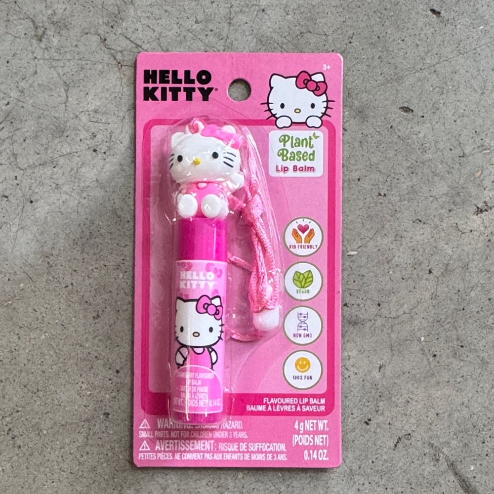 FREE Add On Hello Kitty Pink Plant-Based Lip Balm necklace